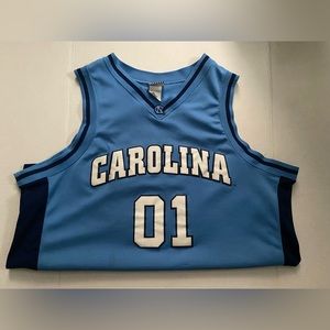 VINTAGE UNC BLUE BASKETBALL JERSEY FOOTLOCKER XL NORTH CAROLINA #01